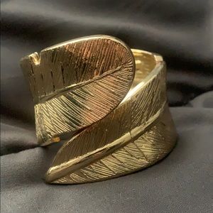 Golden Leaf Cuff Bracelet